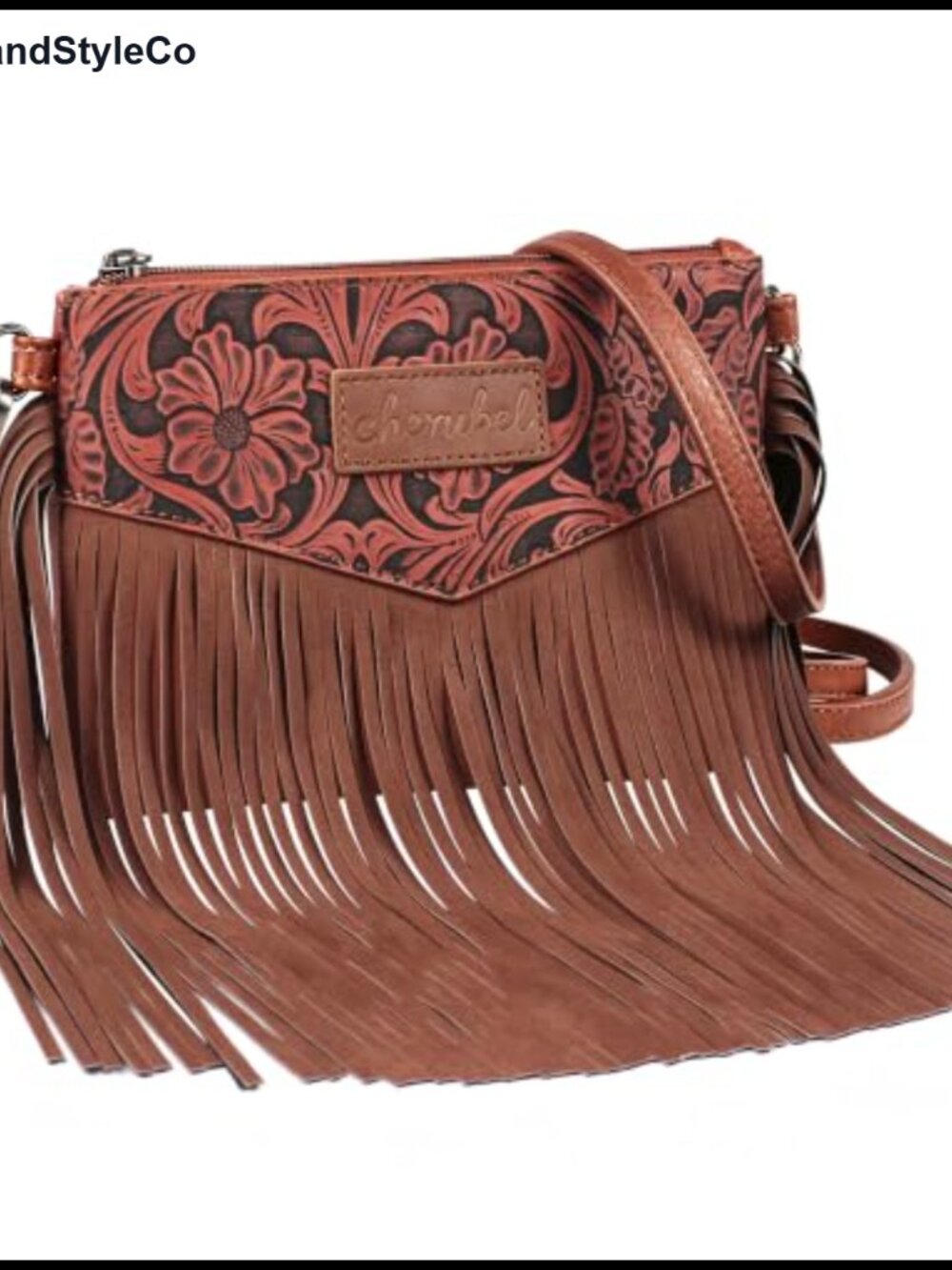 Western Fringe Crossbody Purse Faux Leather Small Convertible Clutch